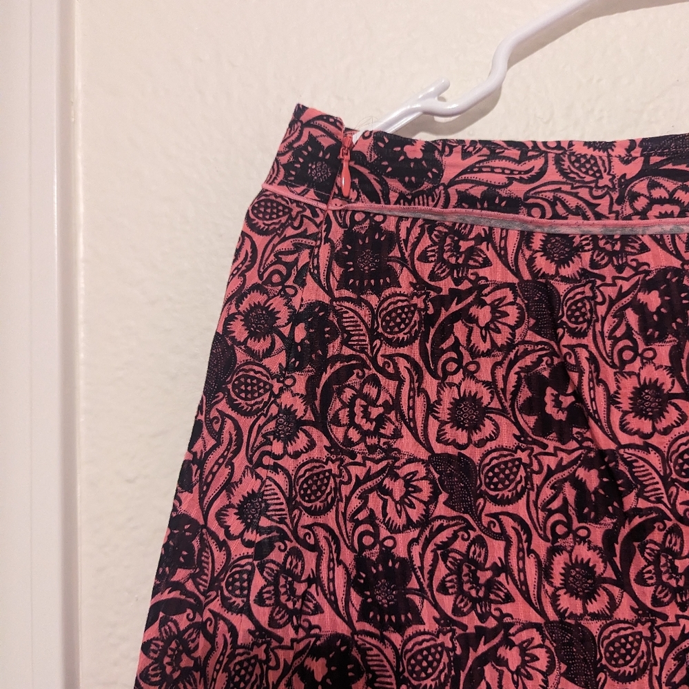 10 Crosby Derek Lam Ruffled Barbie Pink Floral Skirt - SZ 8 - Picture 7 of 9